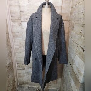 Zara Unisex Gray Wool Blend Coat